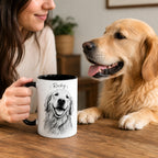 Custom Street Style Dog Portrait Mug | Personalized Pet Coffee Cup.