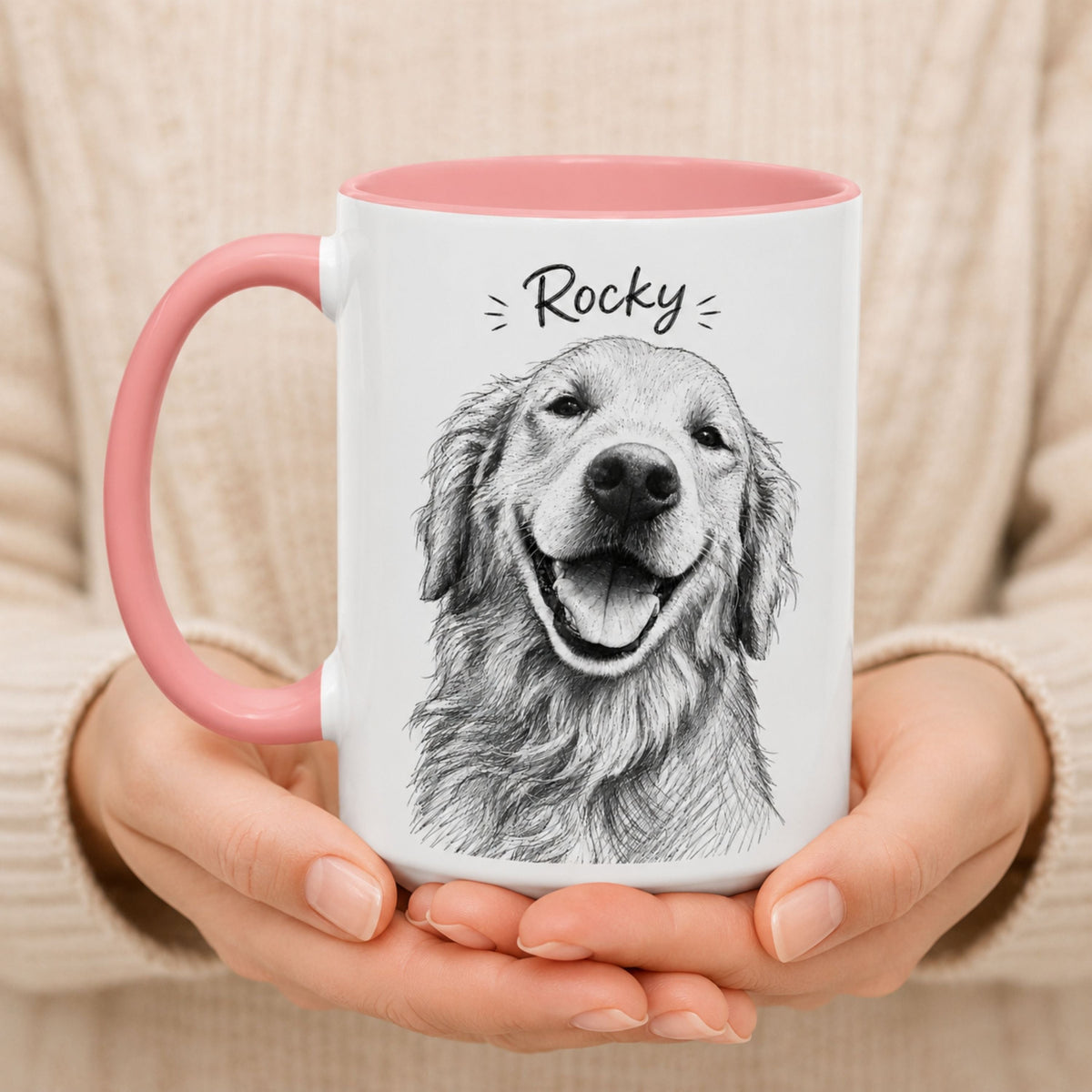 Custom Street Style Dog Portrait Mug | Personalized Pet Coffee Cup.
