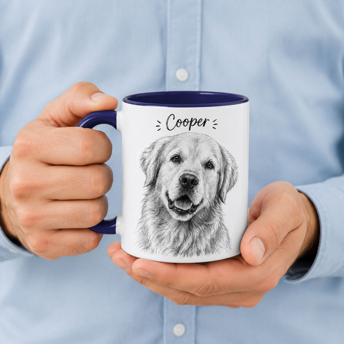 Custom Street Style Dog Portrait Mug | Personalized Pet Coffee Cup.