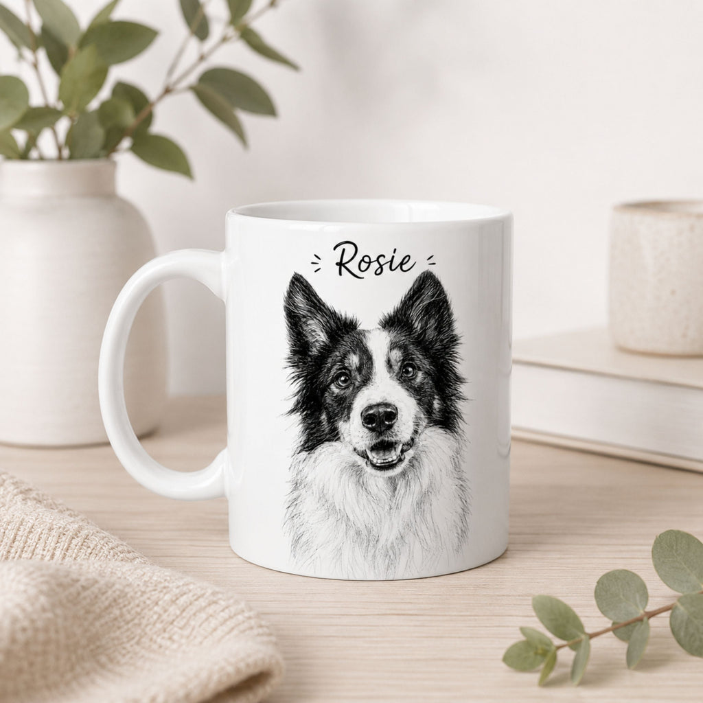 Custom Street Style Dog Portrait Mug | Personalized Pet Coffee Cup.