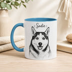 Custom Street Style Dog Portrait Mug | Personalized Pet Coffee Cup.