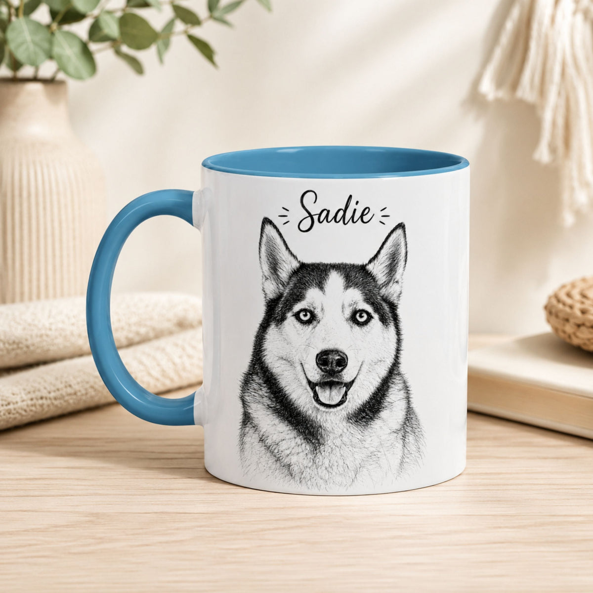 Custom Street Style Dog Portrait Mug | Personalized Pet Coffee Cup.