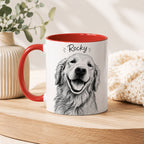 Custom Street Style Dog Portrait Mug | Personalized Pet Coffee Cup.