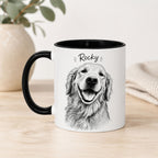 Custom Street Style Dog Portrait Mug | Personalized Pet Coffee Cup.