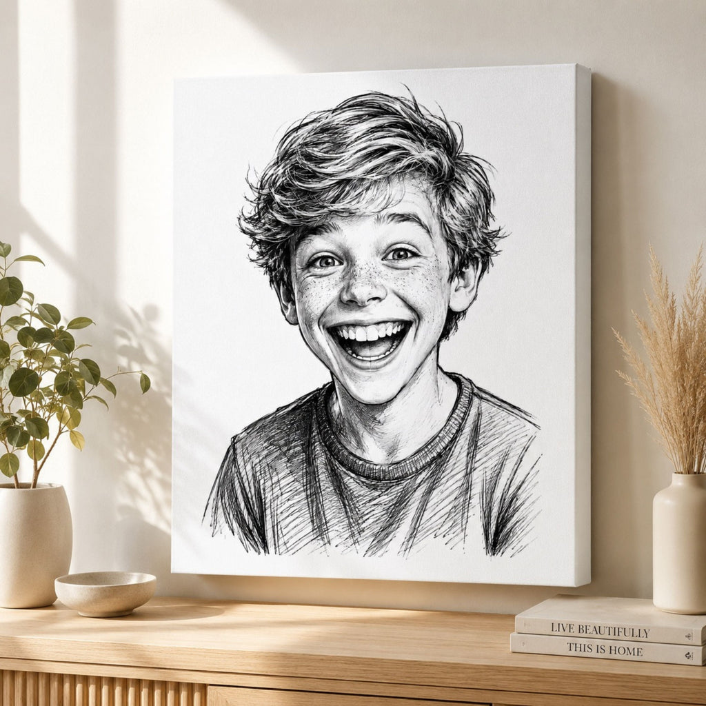 Custom Street Style Ink Portrait from Photo.