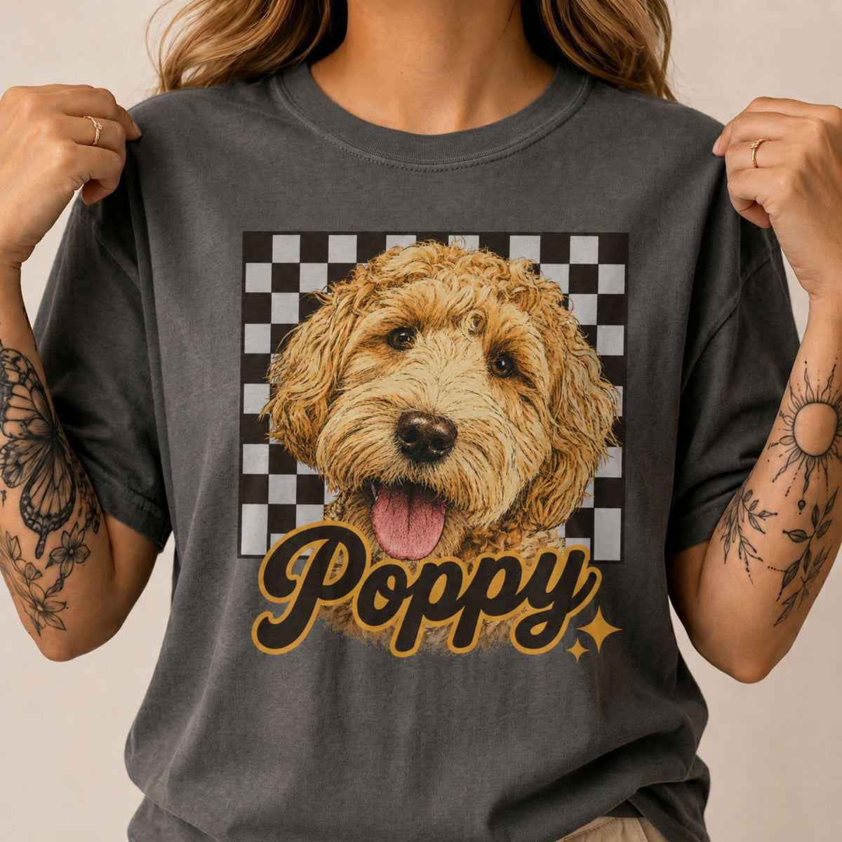 Custom Vintage Retro Pet Shirt | Personalized Dog Graphic Tee.