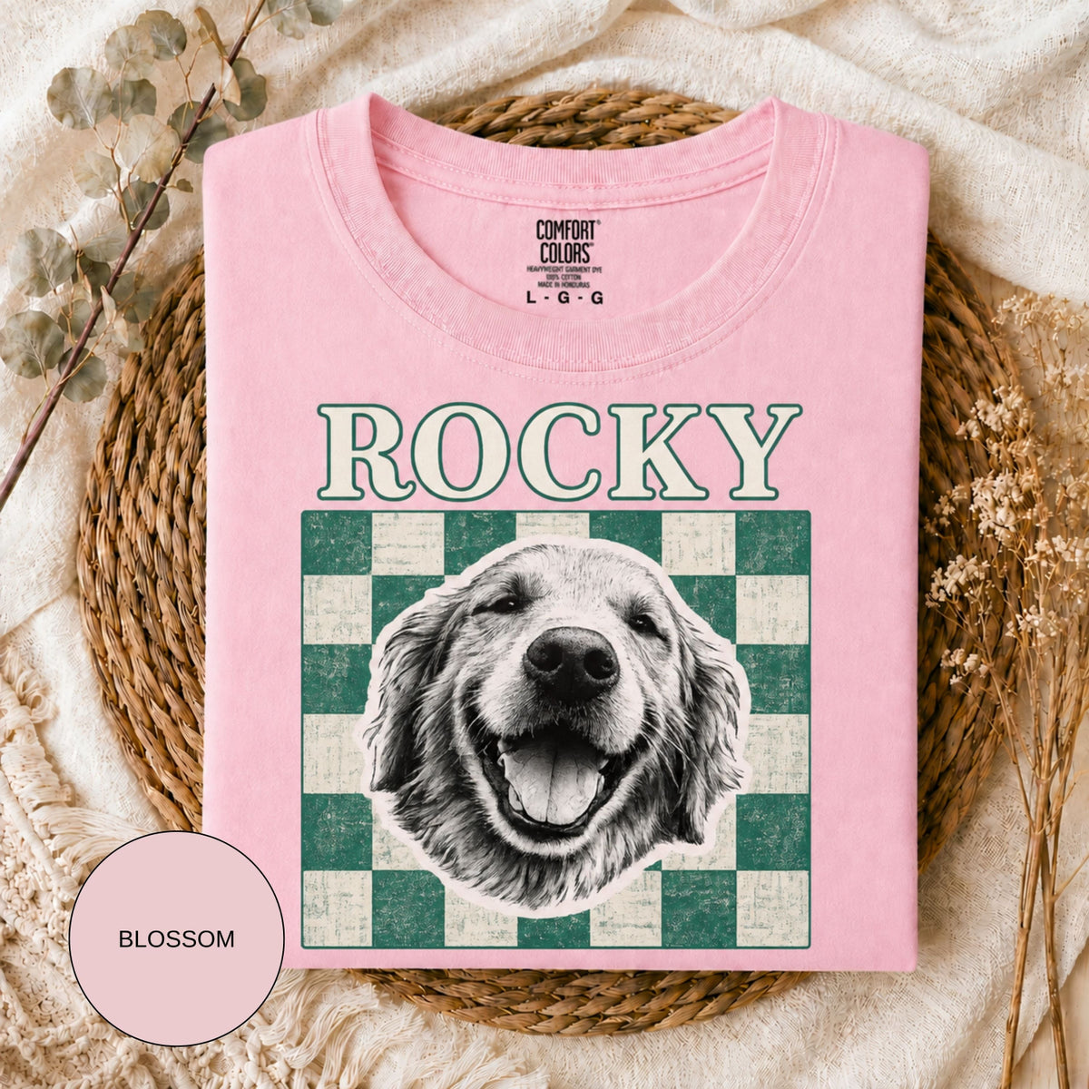 Personalized Vintage Pet Portrait T-Shirt | Custom Dog & Cat Tee.