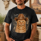 Custom Cat Shirt – Personalized Western Watercolor Portrait.