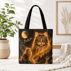 Custom Cat Moon Tote Bag – Personalized Celestial Pet Portrait