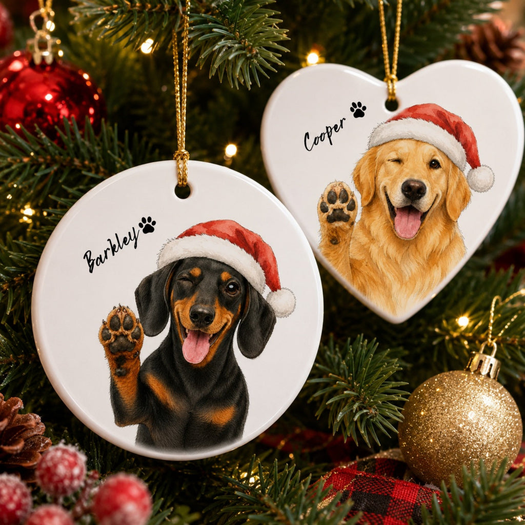 Personalized Dog’s First Christmas Ornament – Custom Pet Photo
