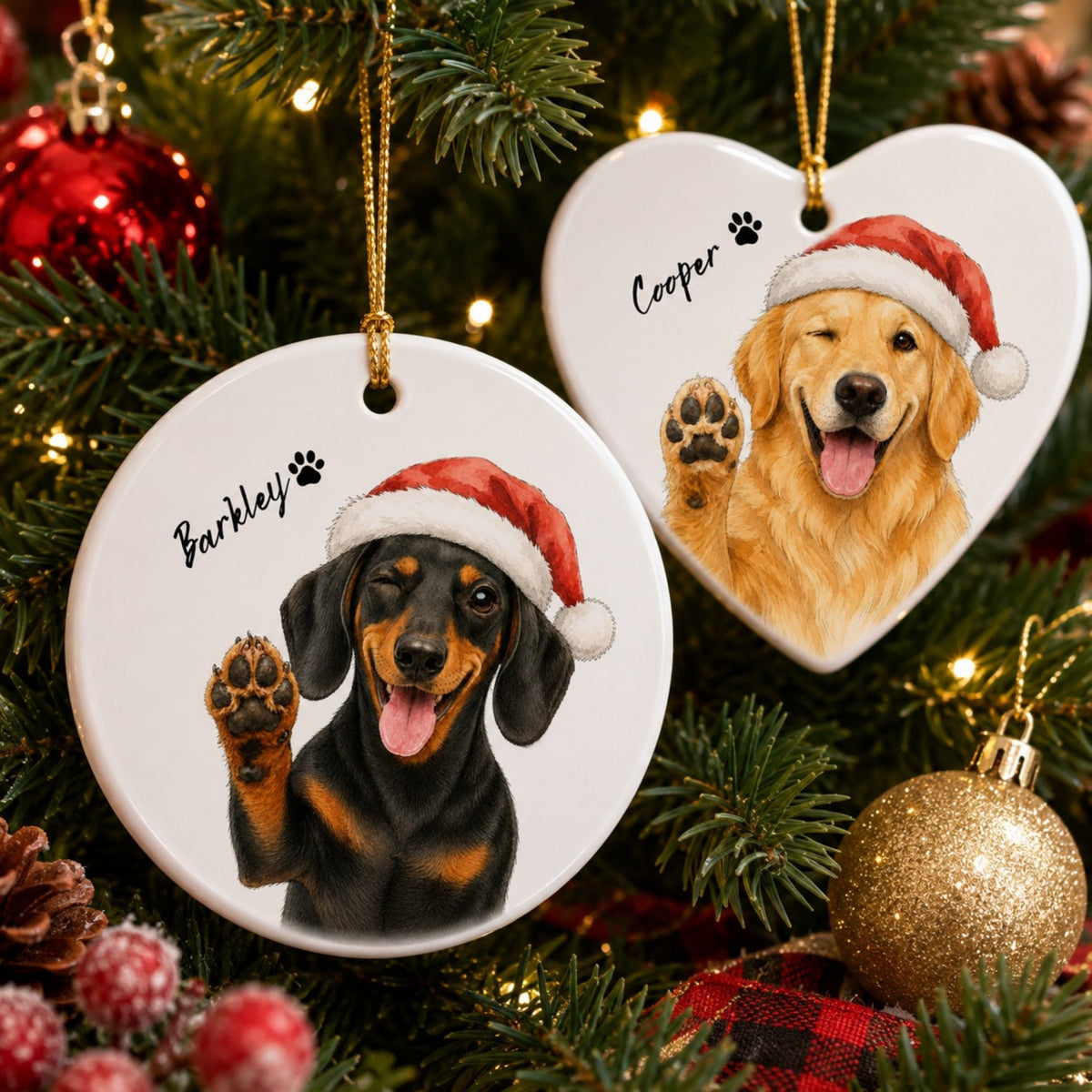 Personalized Dog’s First Christmas Ornament – Custom Pet Photo