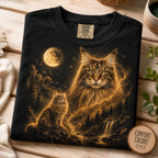 Custom Cat Shirt – Personalized Moon Portrait Tee.