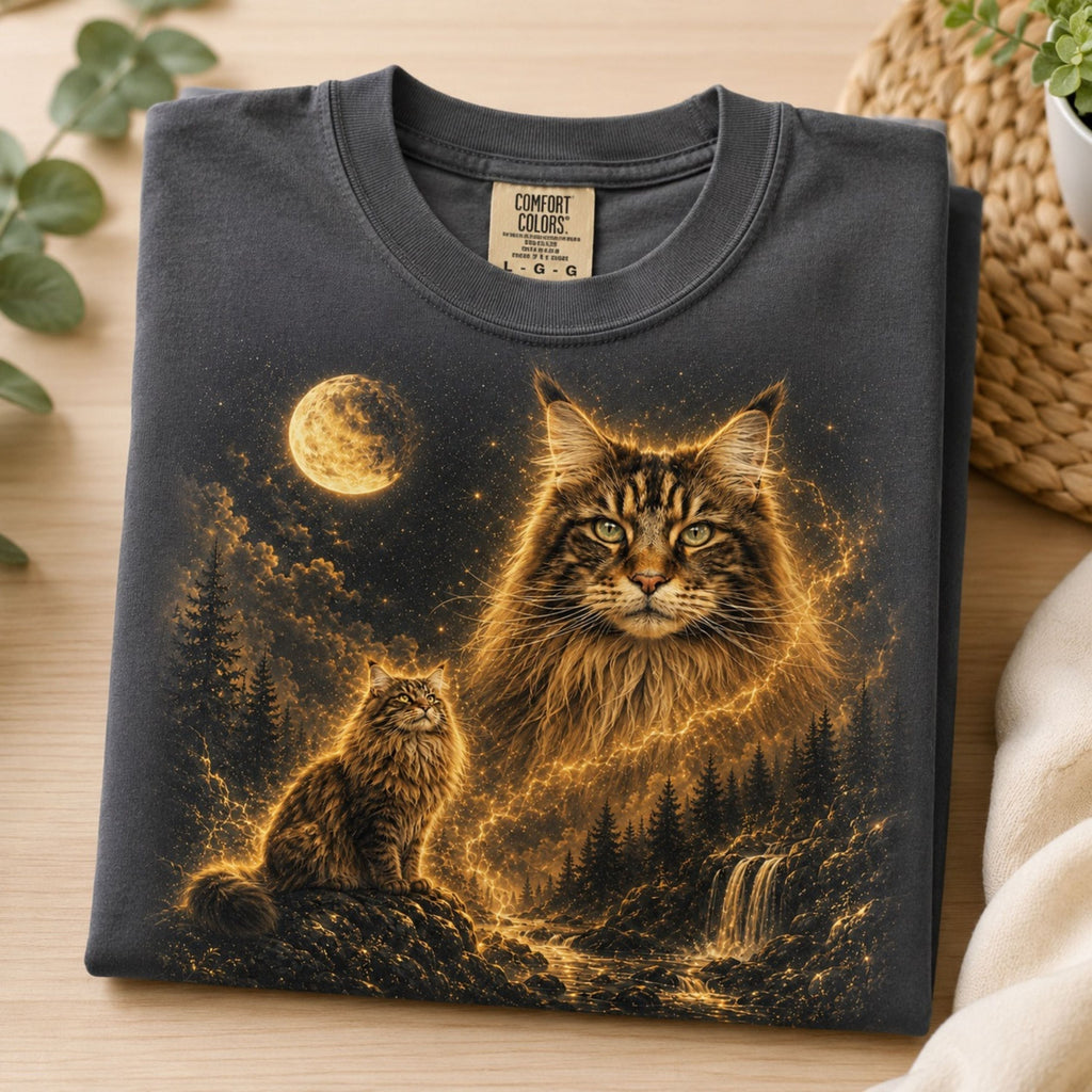 Custom Cat Shirt – Personalized Moon Portrait Tee.