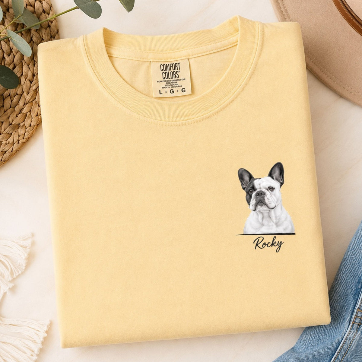 Custom Dog Portrait Shirt – Personalized Sketch Tee.
