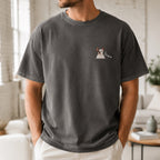 Custom Pet Portrait Shirt – Watercolor Name & Paw Tee.