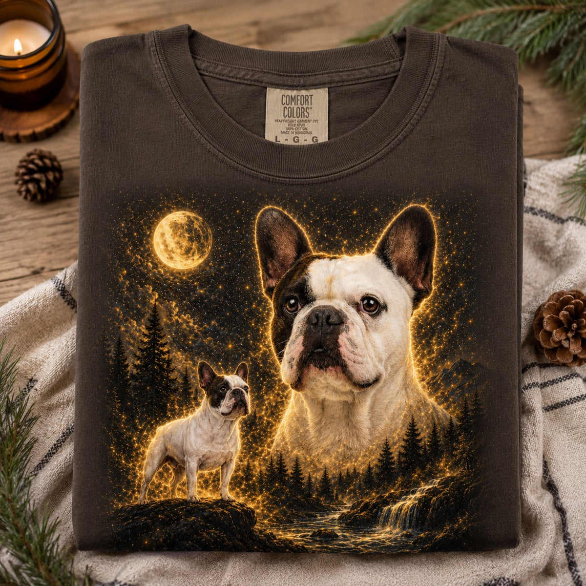 Custom Dog Shirt – Personalized Moon Pet Portrait T-Shirt.