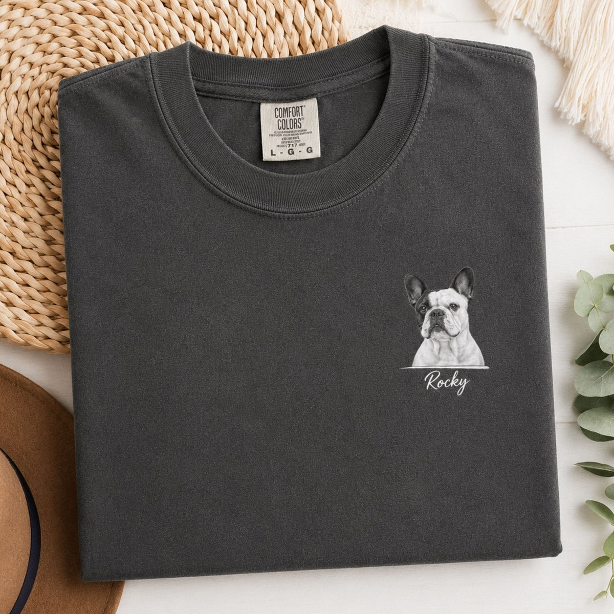 Custom Dog Portrait Shirt – Personalized Sketch Tee.