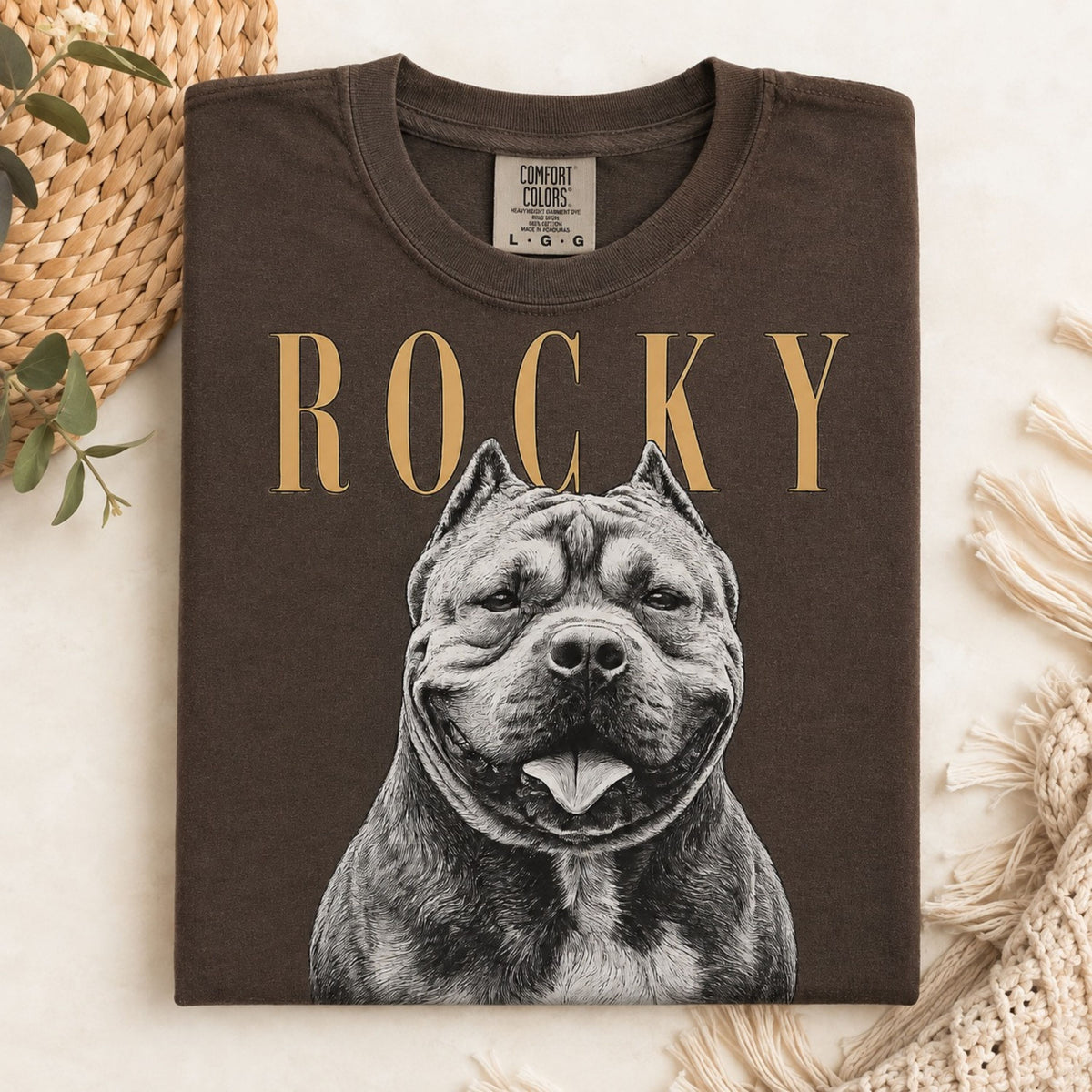 Custom Pet Portrait T-Shirt – Vintage Pencil Sketch.
