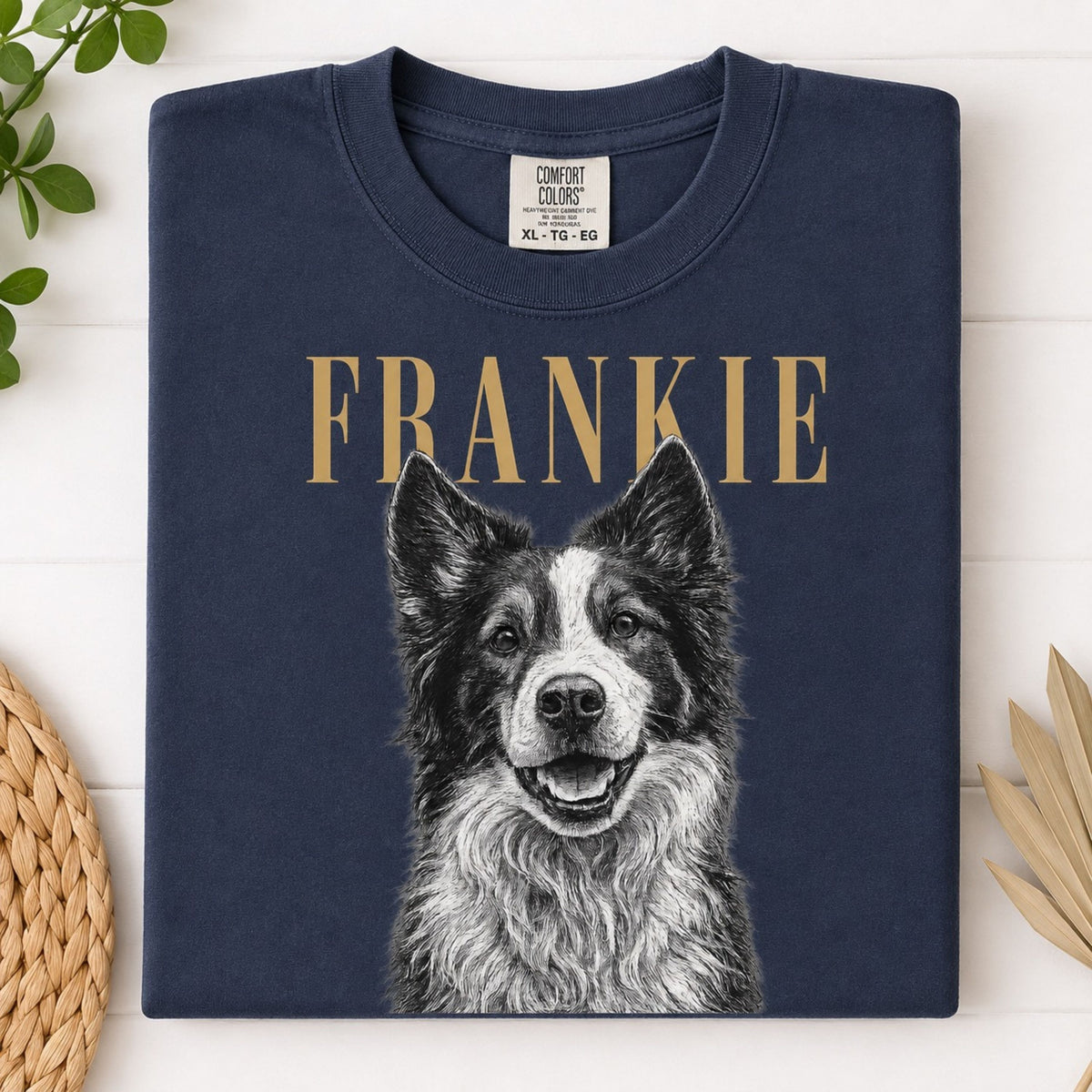Custom Pet Portrait T-Shirt – Vintage Pencil Sketch.