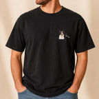 Custom Pet Portrait Shirt – Watercolor Name & Paw Tee.