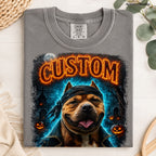 Custom Pet Halloween Shirt – Spooky Portrait T-Shirt.
