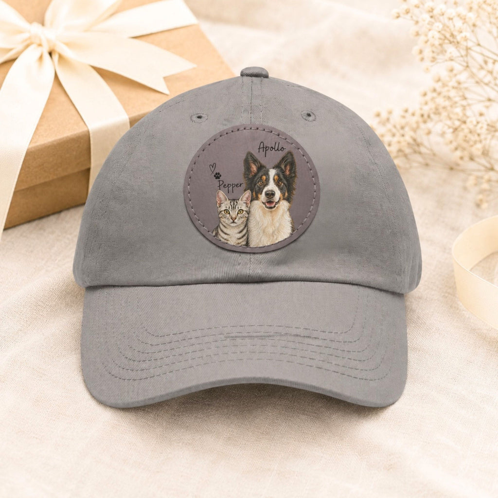 Custom Two Pet Hat – Personalized Dog & Cat Portrait Cap.