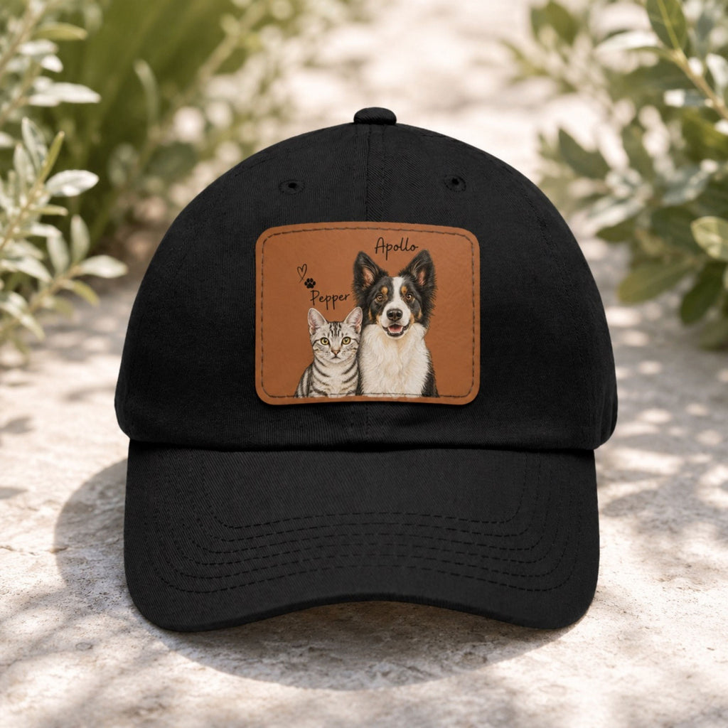 Custom Two Pet Hat – Personalized Dog & Cat Portrait Cap.