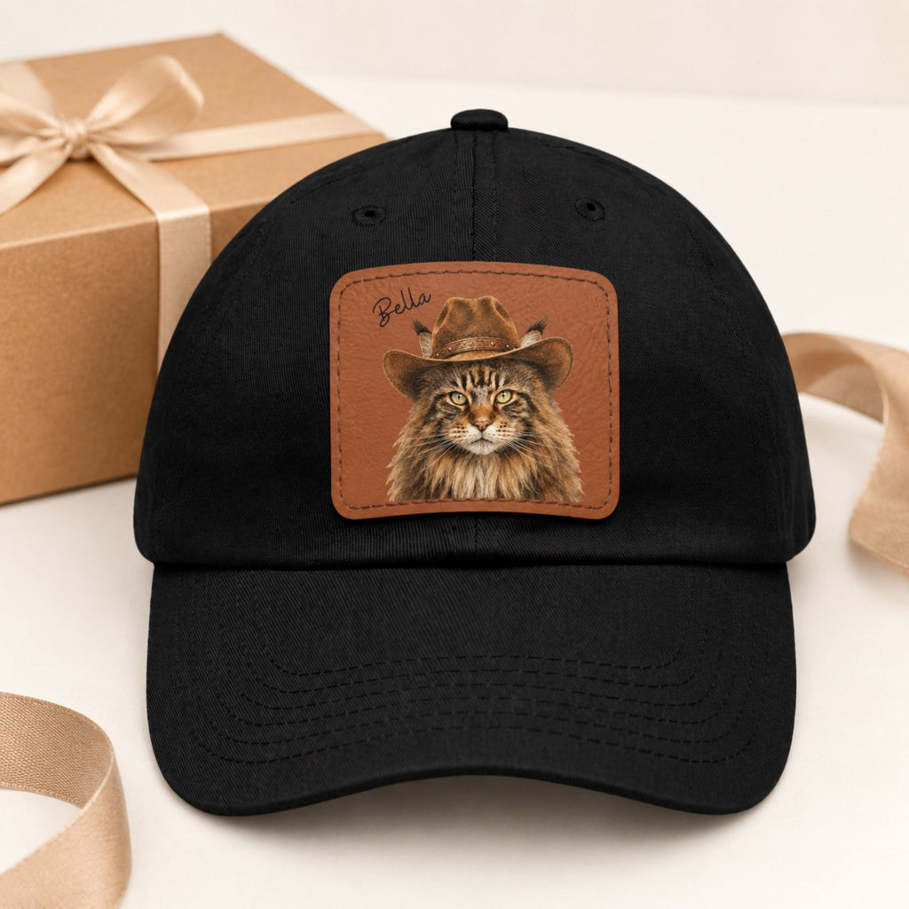 Custom Western Cat Hat – Personalized Pet Portrait Patch.