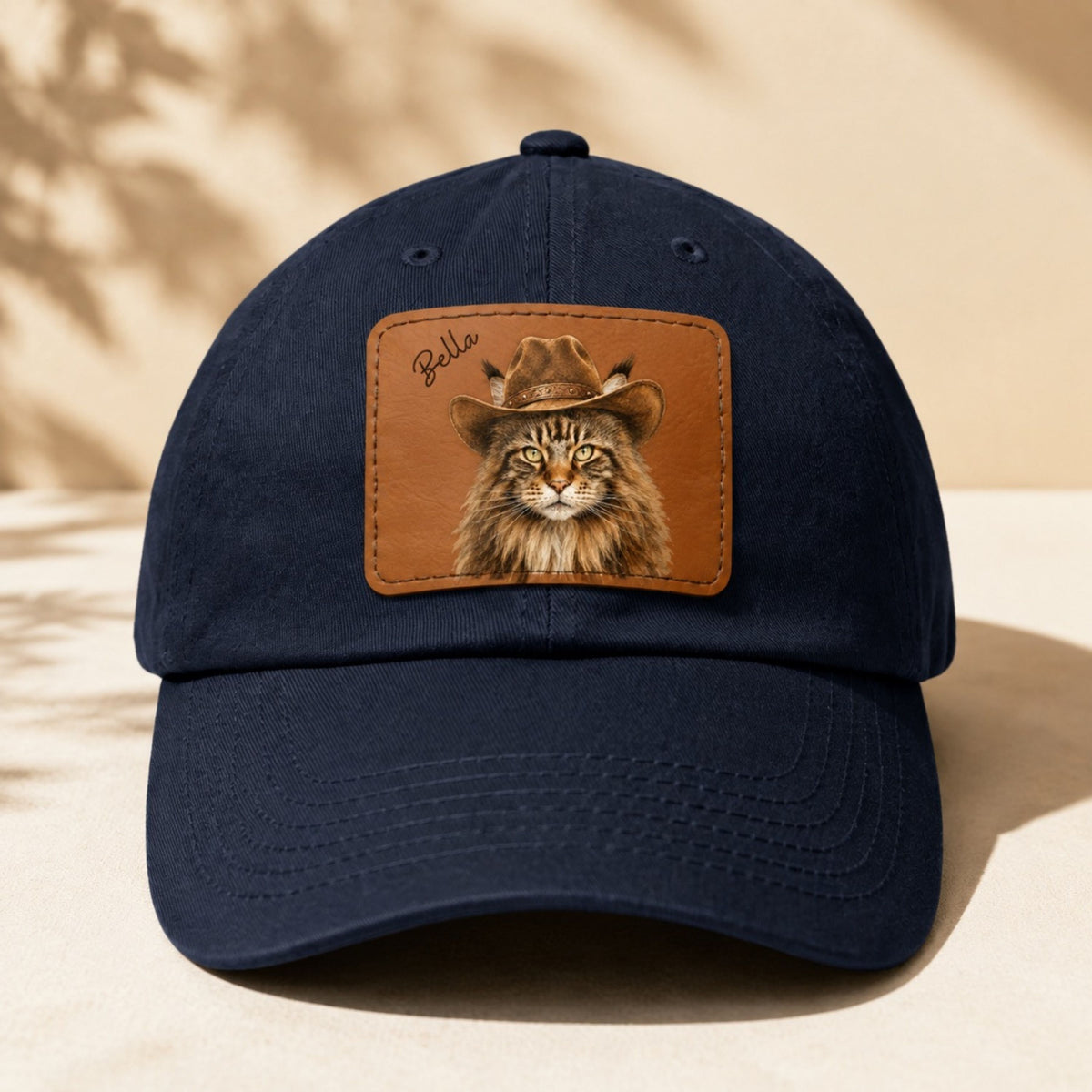 Custom Western Cat Hat – Personalized Pet Portrait Patch.