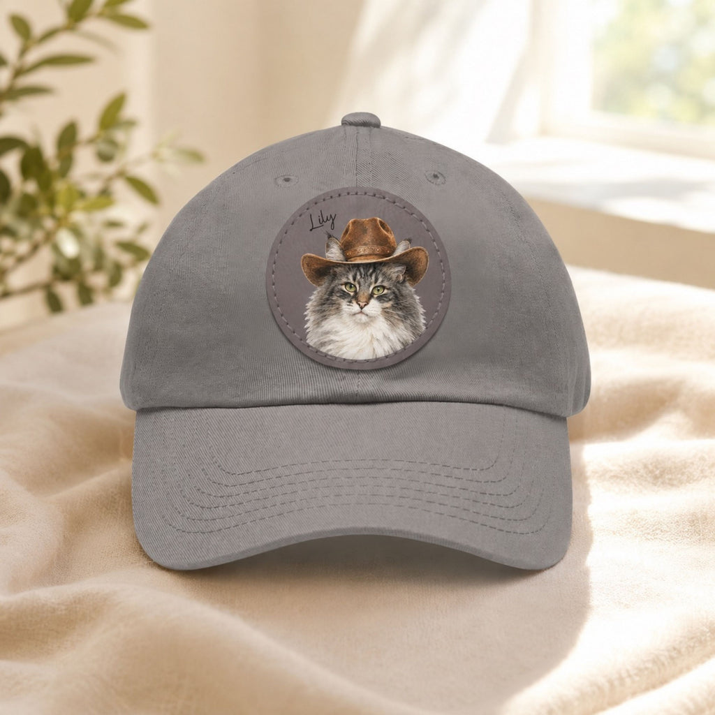 Custom Western Cat Hat – Personalized Pet Portrait Patch.