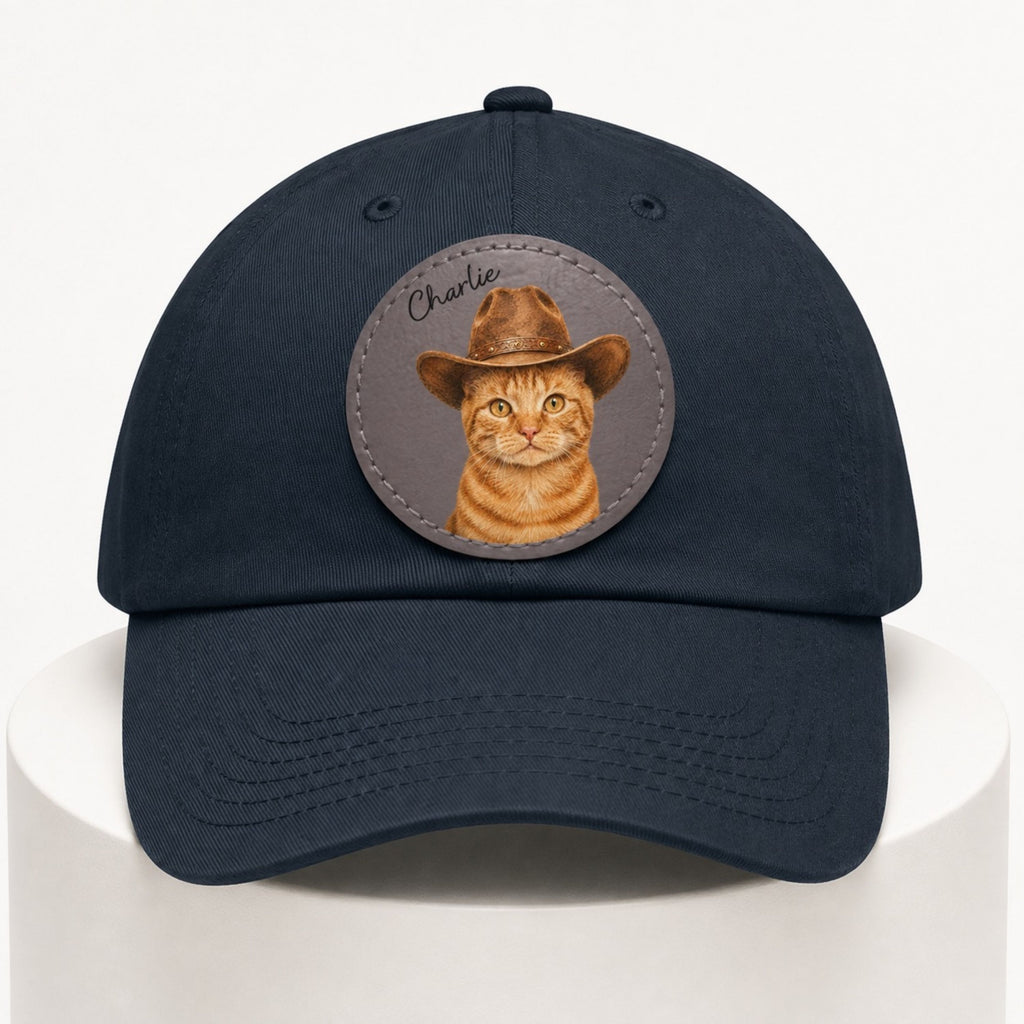 Custom Western Cat Hat – Personalized Pet Portrait Patch.