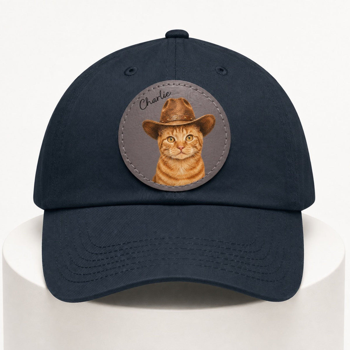 Custom Western Cat Hat – Personalized Pet Portrait Patch.