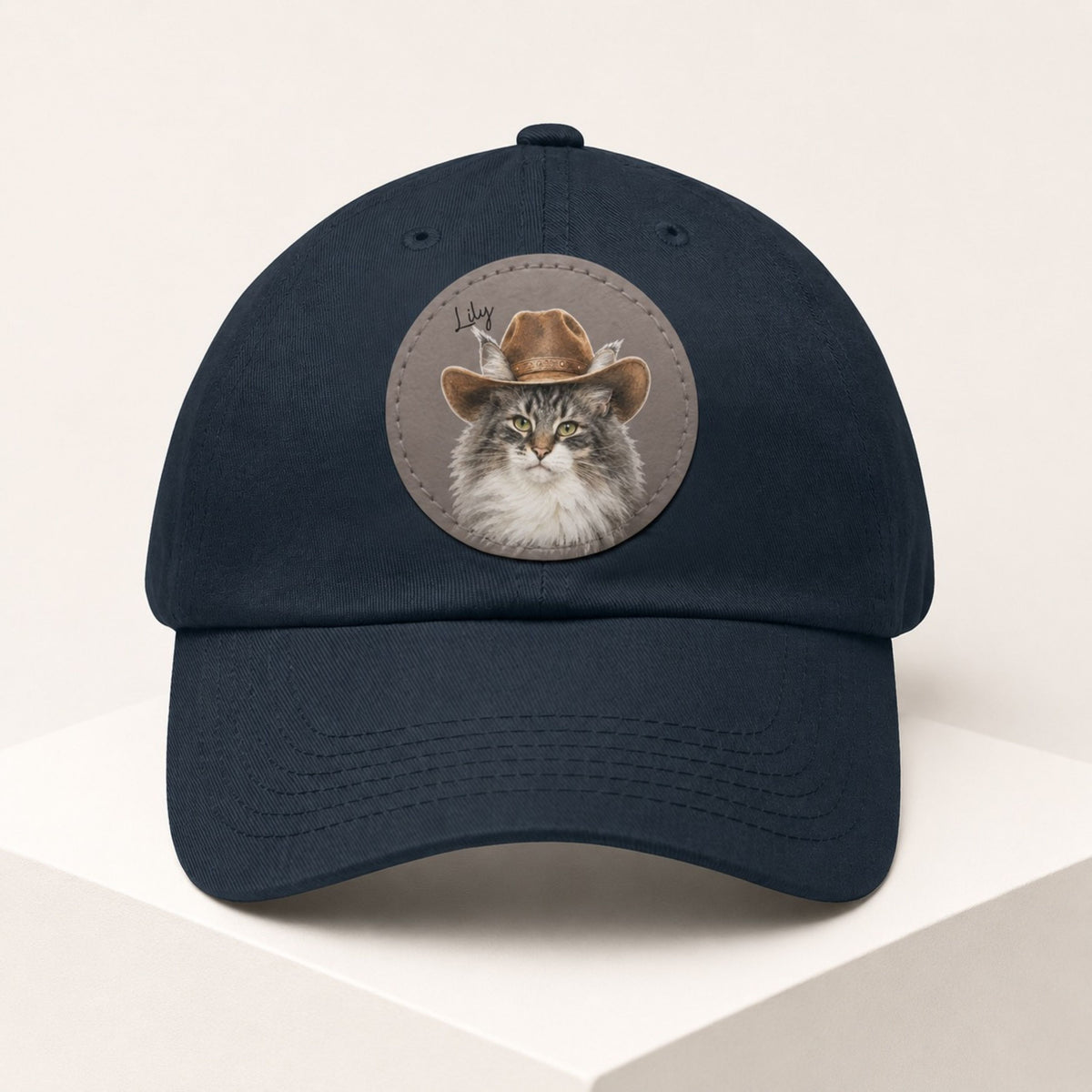 Custom Western Cat Hat – Personalized Pet Portrait Patch.