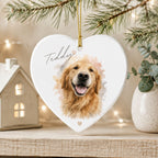 Custom Dog Memorial Ornament – Personalized Pet Portrait.