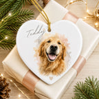 Custom Dog Memorial Ornament – Personalized Pet Portrait.