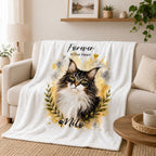 Custom Watercolor Pet Memorial Blanket with Name & Dates