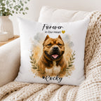 Custom Watercolor Pet Memorial Pillow – Personalized Pet Loss Gift