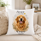 Custom Watercolor Pet Memorial Pillow – Personalized Pet Loss Gift