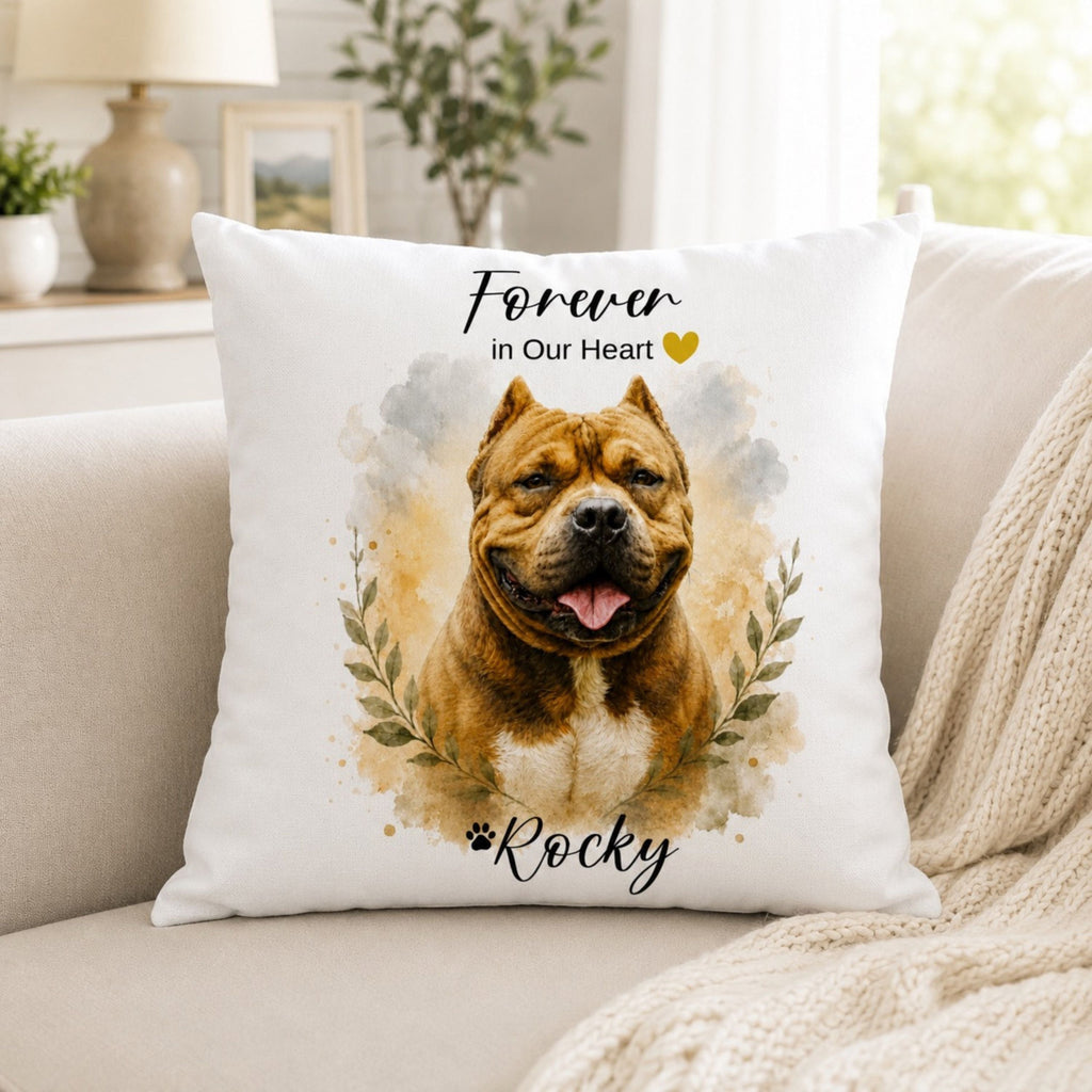 Custom Watercolor Pet Memorial Pillow – Personalized Pet Loss Gift