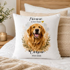Custom Watercolor Pet Memorial Pillow – Personalized Pet Loss Gift