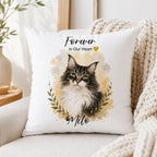 Custom Watercolor Pet Memorial Pillow – Personalized Pet Loss Gift