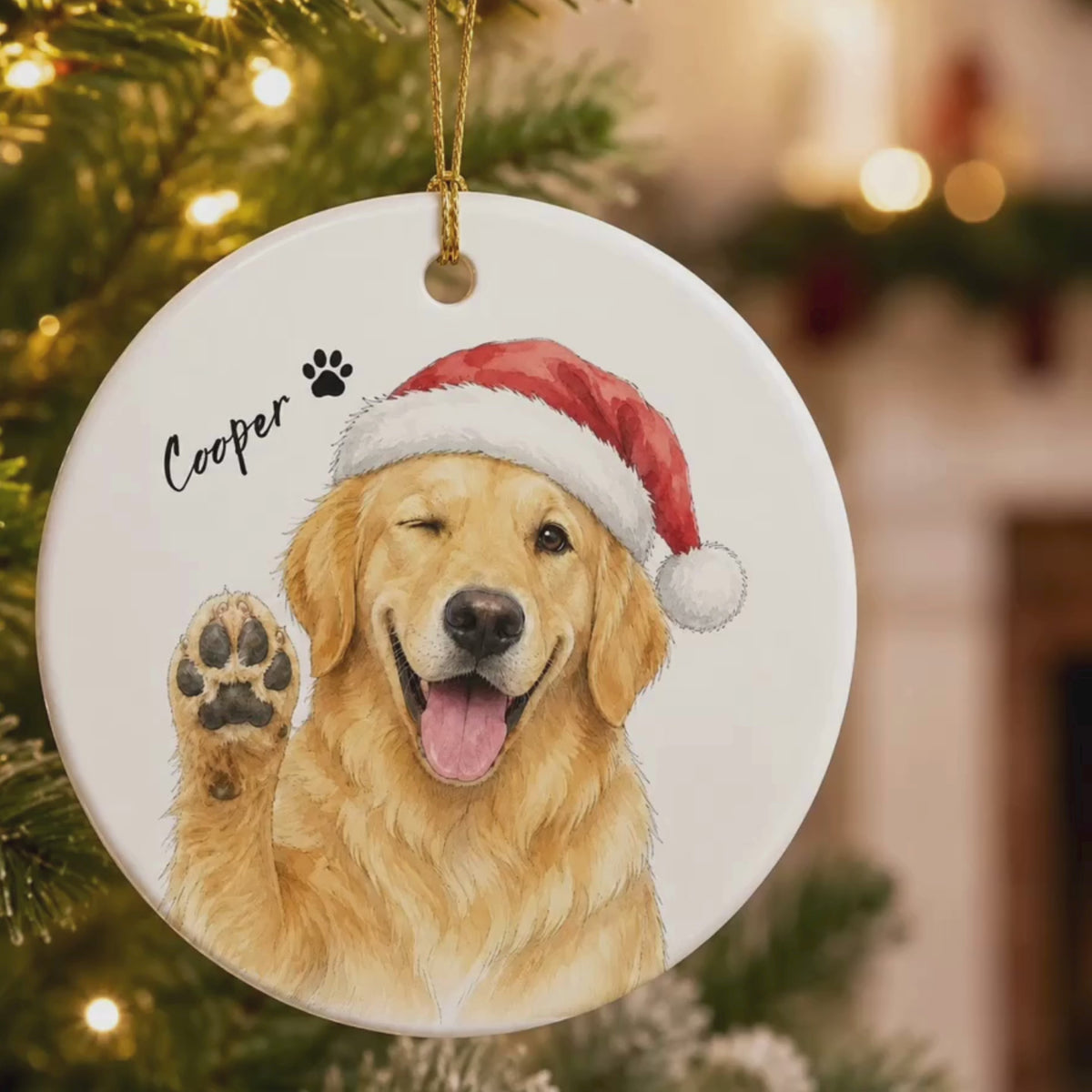 Personalized Dog’s First Christmas Ornament – Custom Pet Photo