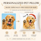 Custom Watercolor Christmas Pet Pillow with Name