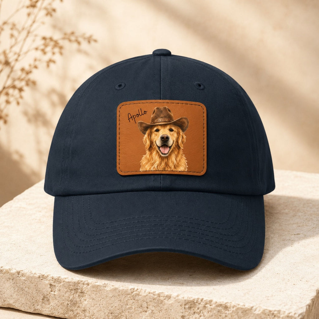 Custom Western Dog Hat – Personalized Pet Portrait Patch.