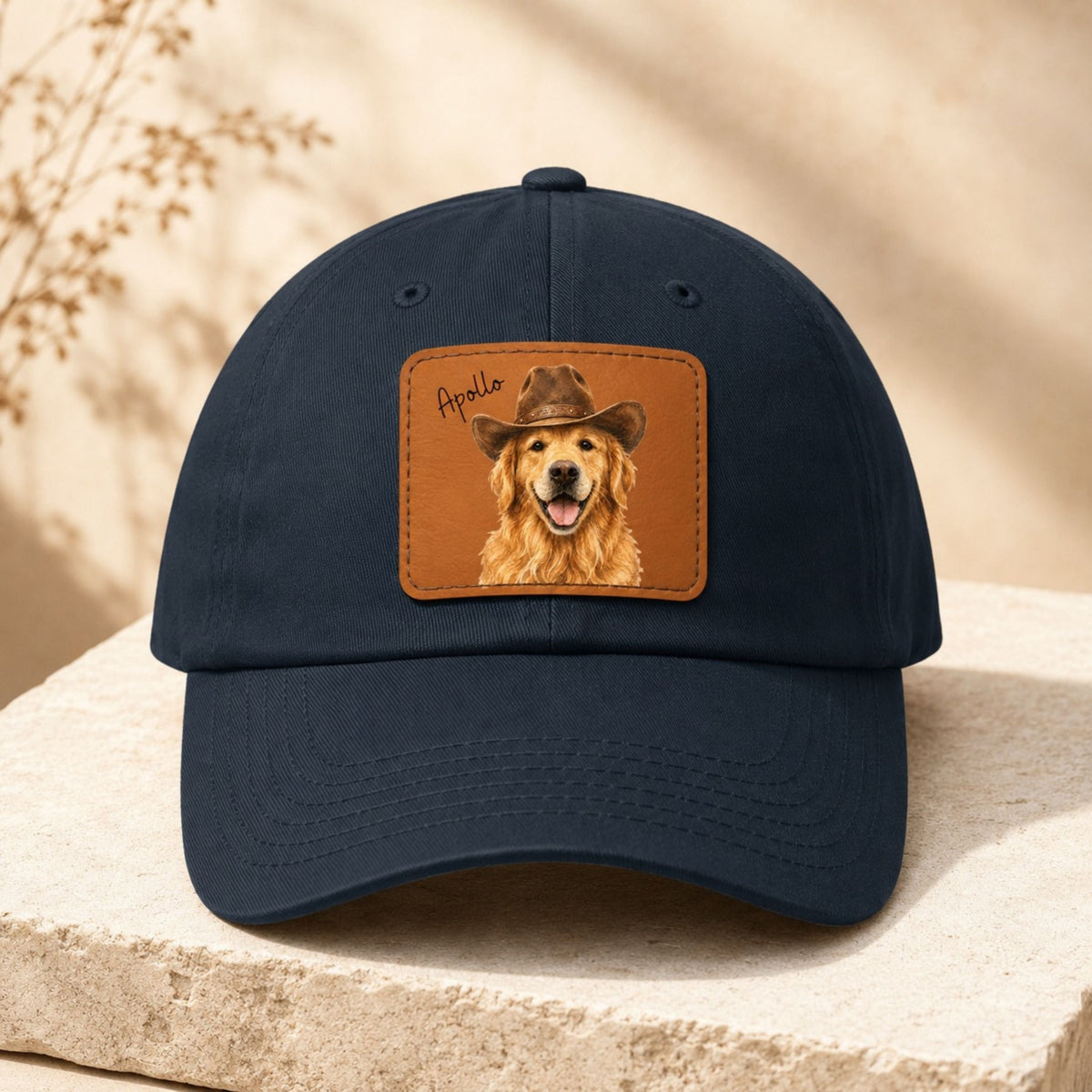 Custom Western Dog Hat – Personalized Pet Portrait Patch.