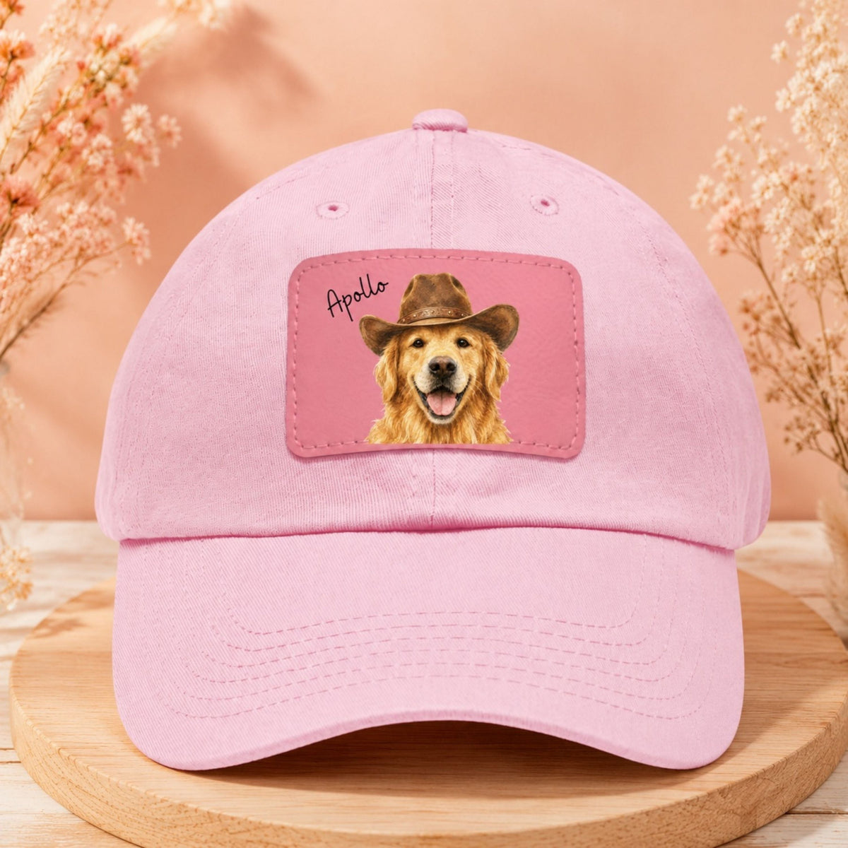 Custom Western Dog Hat – Personalized Pet Portrait Patch.