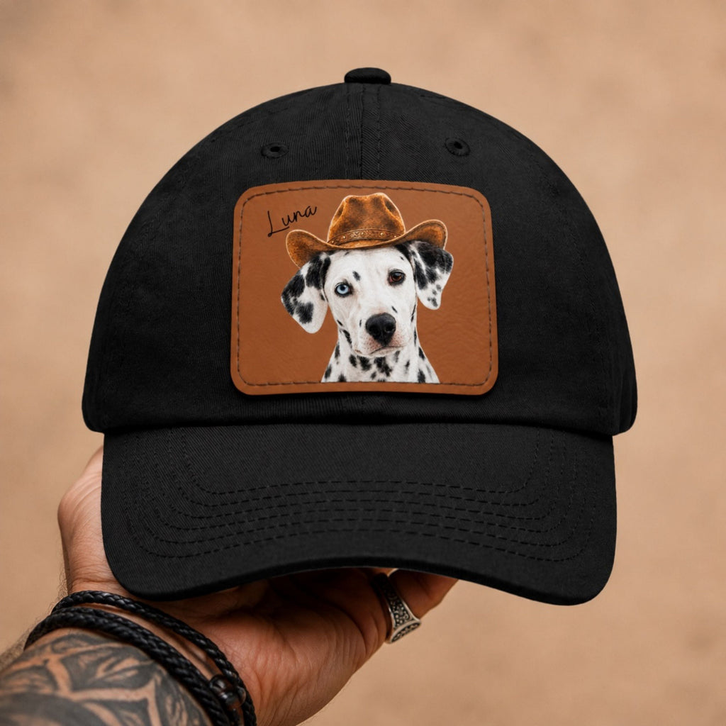 Custom Western Dog Hat – Personalized Pet Portrait Patch.